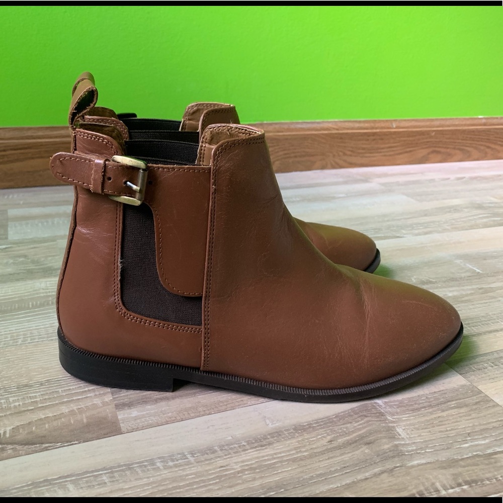 Topshop Brown Chelsea Boots
